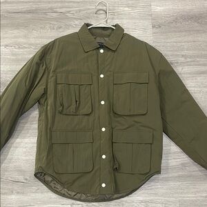 Olive Green Button-Up Jacket